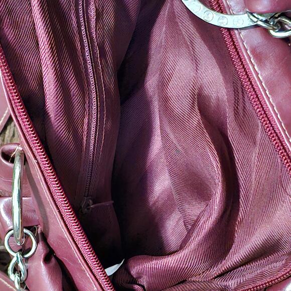 Women's Red Leather Handbag - Picture 9 of 9